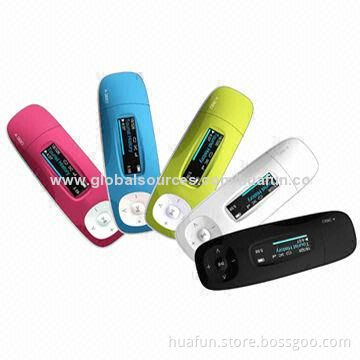 MP3 Players with Built-in Li-ion Battery, Support MP3/WMA Format, >15H Audio Playback, 8 Colors